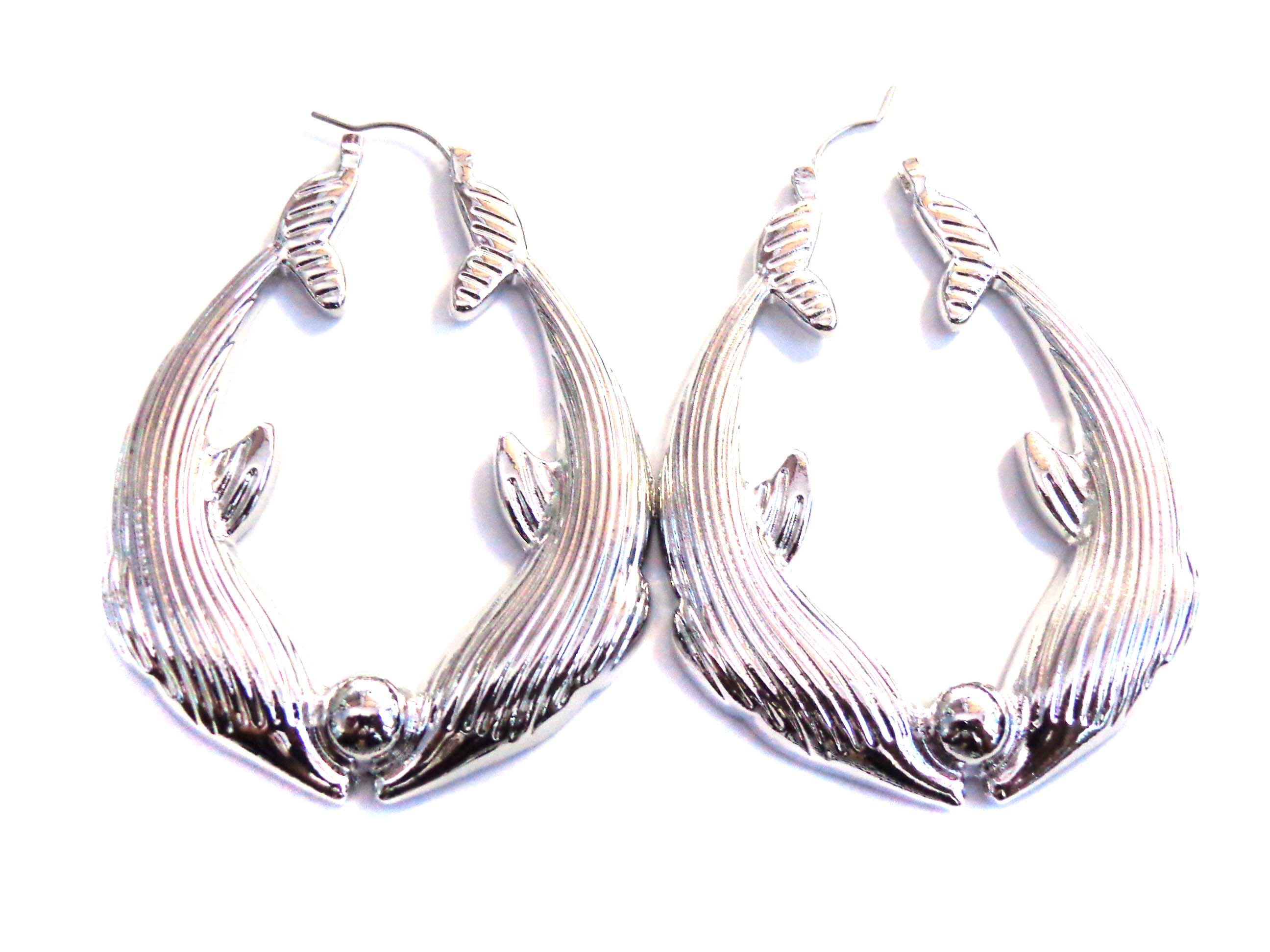 Ancora Earrings. Beaded Hoop Earrings. Fish Hook Style Earrings.